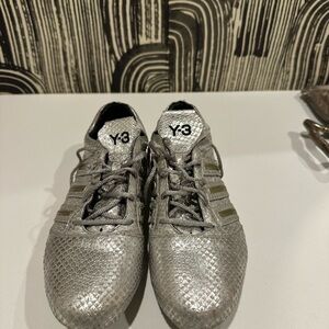 Adidas Y-3 Silver Snakeskin Sneakers